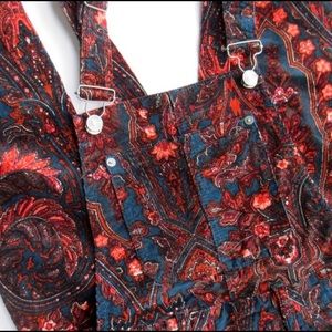 NWOT Free People Slim Ankle Cord Overalls